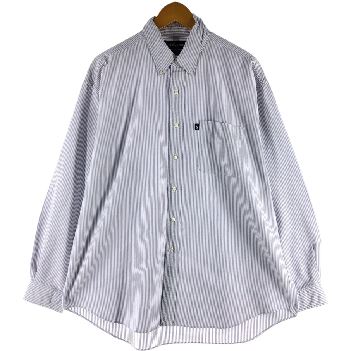 古着 ラルフローレン Ralph Lauren BLAIRE 長袖 ボタンダウンストライプシャツ メンズXL相当/eaa537592