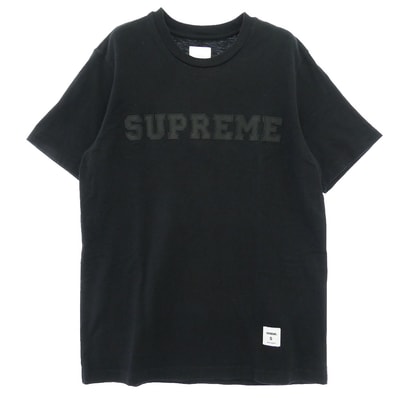 Supreme シュプリーム 17SS Collegiate S/S Top カレッジロゴ プリント Tシャツ 半袖 カットソー ブラック系 S【中古】