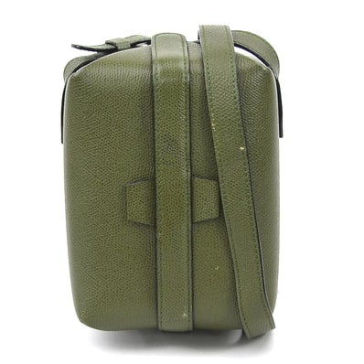 ヴァレクストラ Valextra ショルダーバッグ トリックトラック レザー カーキ レディース【中古】 h30419g