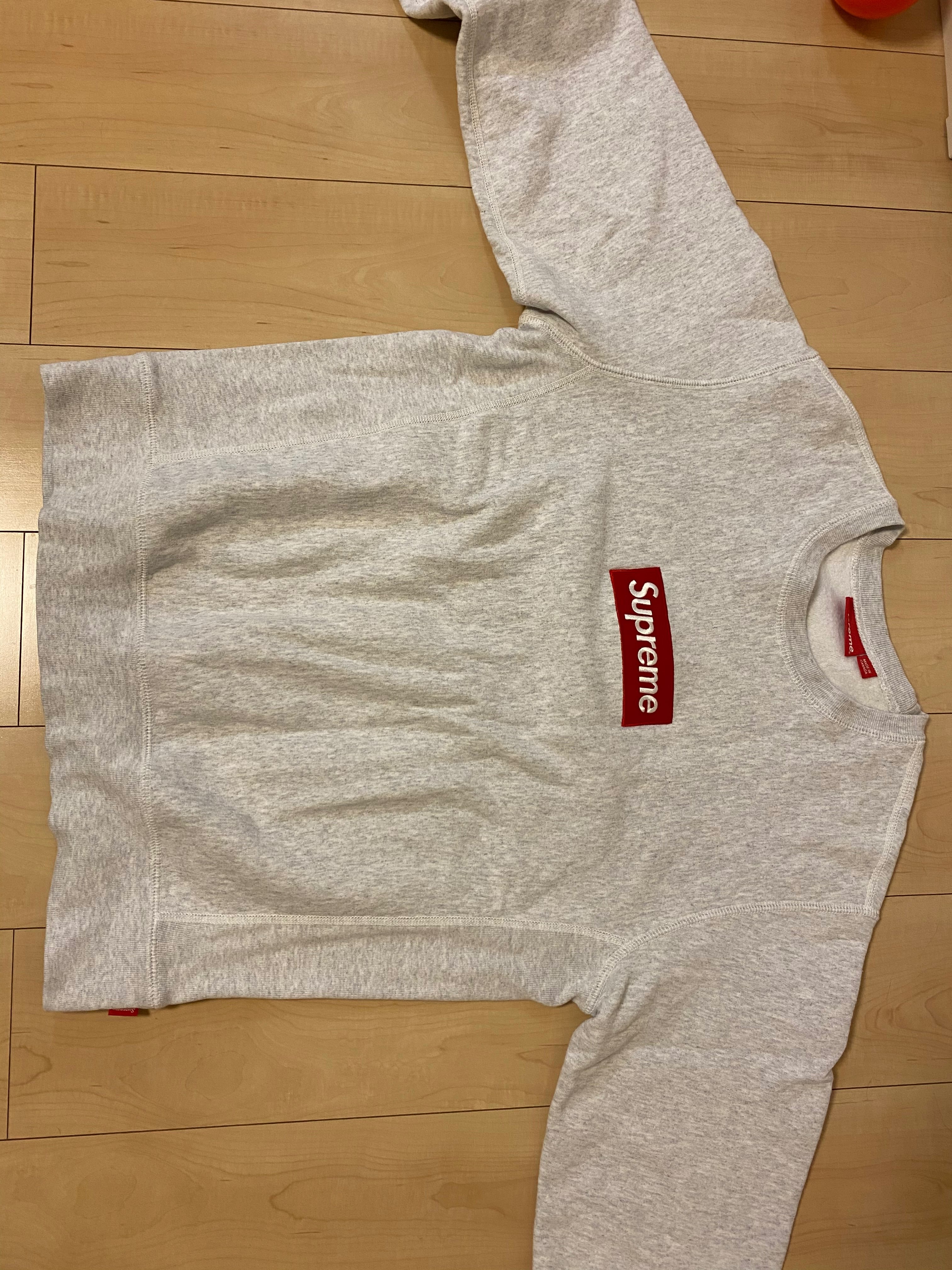 Supreme Box Logo Crewneck Sweatshirt "Ash Grey" (18FW)