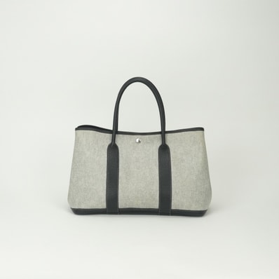 エルメス HERMES ガーデンパーティPM ガーデンパーティ PM ガーデンパーティ36 バッグ トートバッグ トワルアッシュ ノワール Noir ブラック Black 黒 シルバー金具 ハンドバッグ