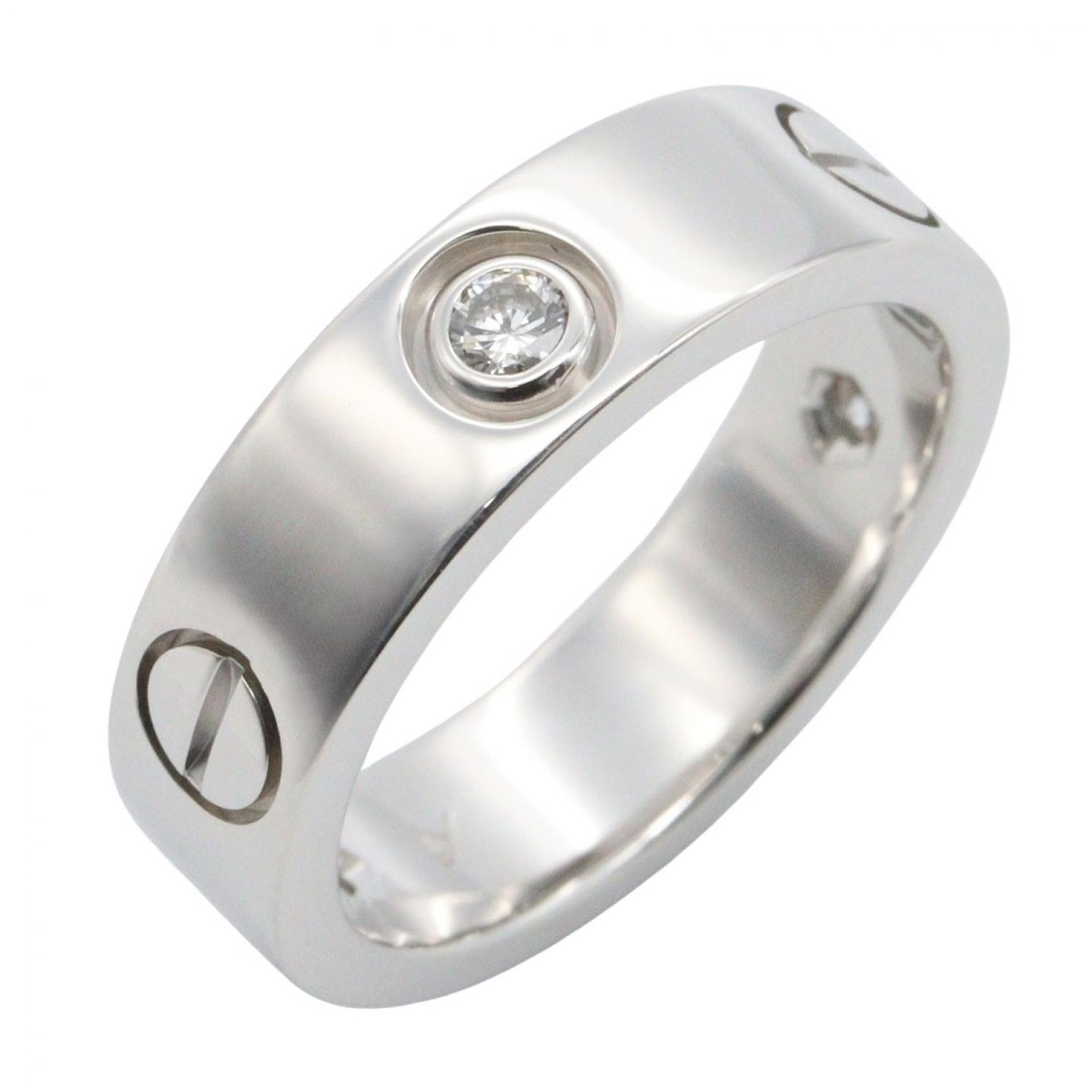 カルティエ CARTIER ラブリング 3PD リング・指輪 ジュエリー K18WG(ホワイトゴールド) ダイヤモンド メンズ レディース シルバー系 / クリア系 B4032500 【中古】