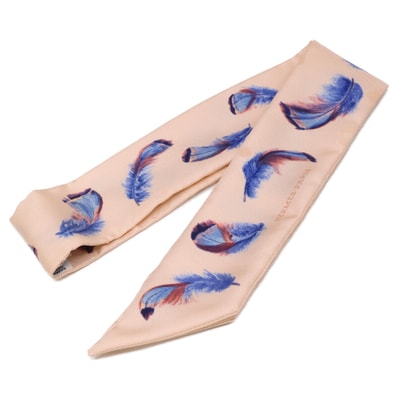 エルメス 【美品】フェザー シルク ツイリー