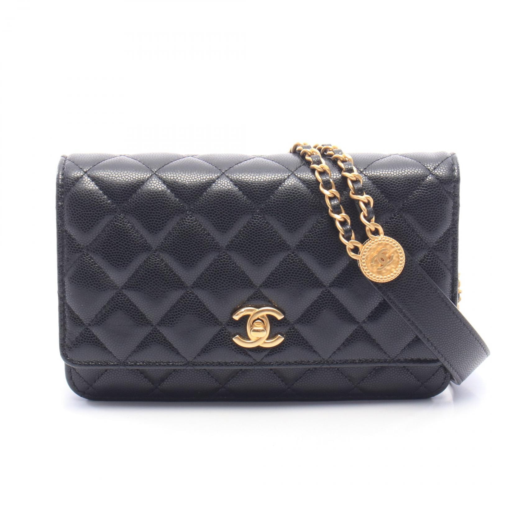 シャネル CHANEL マトラッセ ショルダーバッグ バッグ キャビアスキン(グレインドカーフ) レディース ブラック系 AP2840 【中古】