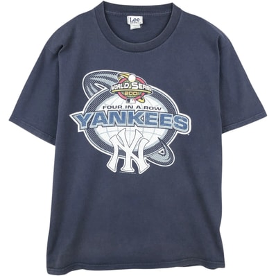 古着 00年代 リー Lee SPORT MLB NEW YORK YANKEES ニューヨークヤンキース WORLD SERIES 2001 スポーツプリントTシャツ メンズL相当/eaa649457