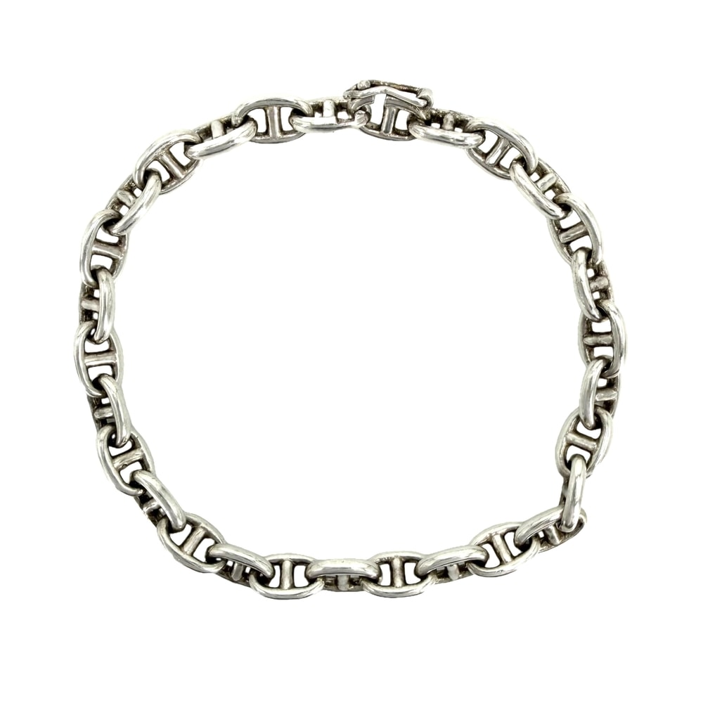 HERMES エルメス ブレスレット シェーヌダンクルTPM アクセサリー ジュエリー ヴィンテージ シルバー シルバー925    メンズ 約14.7g【中古品】