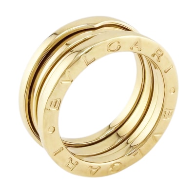 ブルガリ ビーゼロワン 3バンドリング リング 指輪 9.5号 18金 K18イエローゴールド レディース BVLGARI 中古