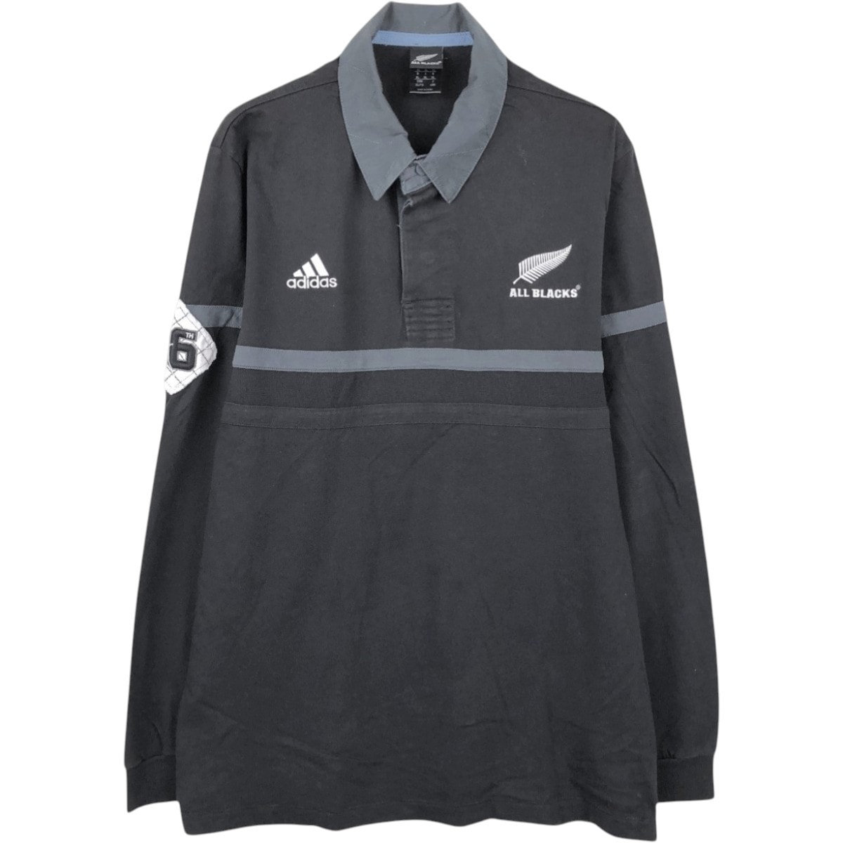 古着 アディダス adidas ALL BLACKS オールブラックス 長袖 ポロシャツ メンズXL相当/eaa668890