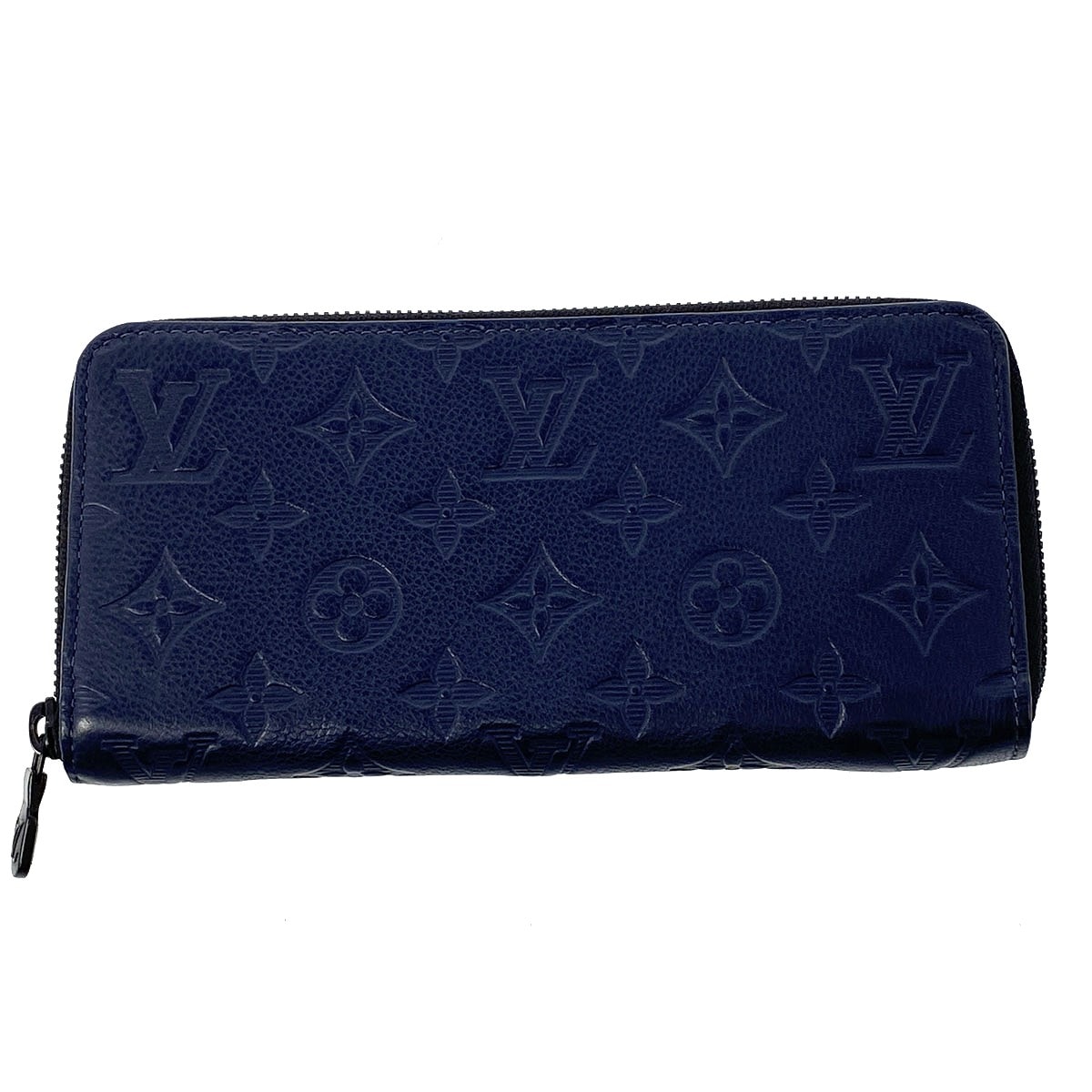LOUIS VUITTON ルイ・ヴィトン モノグラムシャドウ ジッピーウォレット ホリゾンタル 長財布 M14847 モノグラムアンプラント ネイビー メンズ【中古】