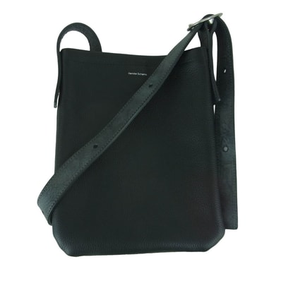 Hender Scheme エンダースキーマ シボレザー ロゴ型押し ワンサイドベルトバッグ ショルダーバッグ ブラック系【中古】