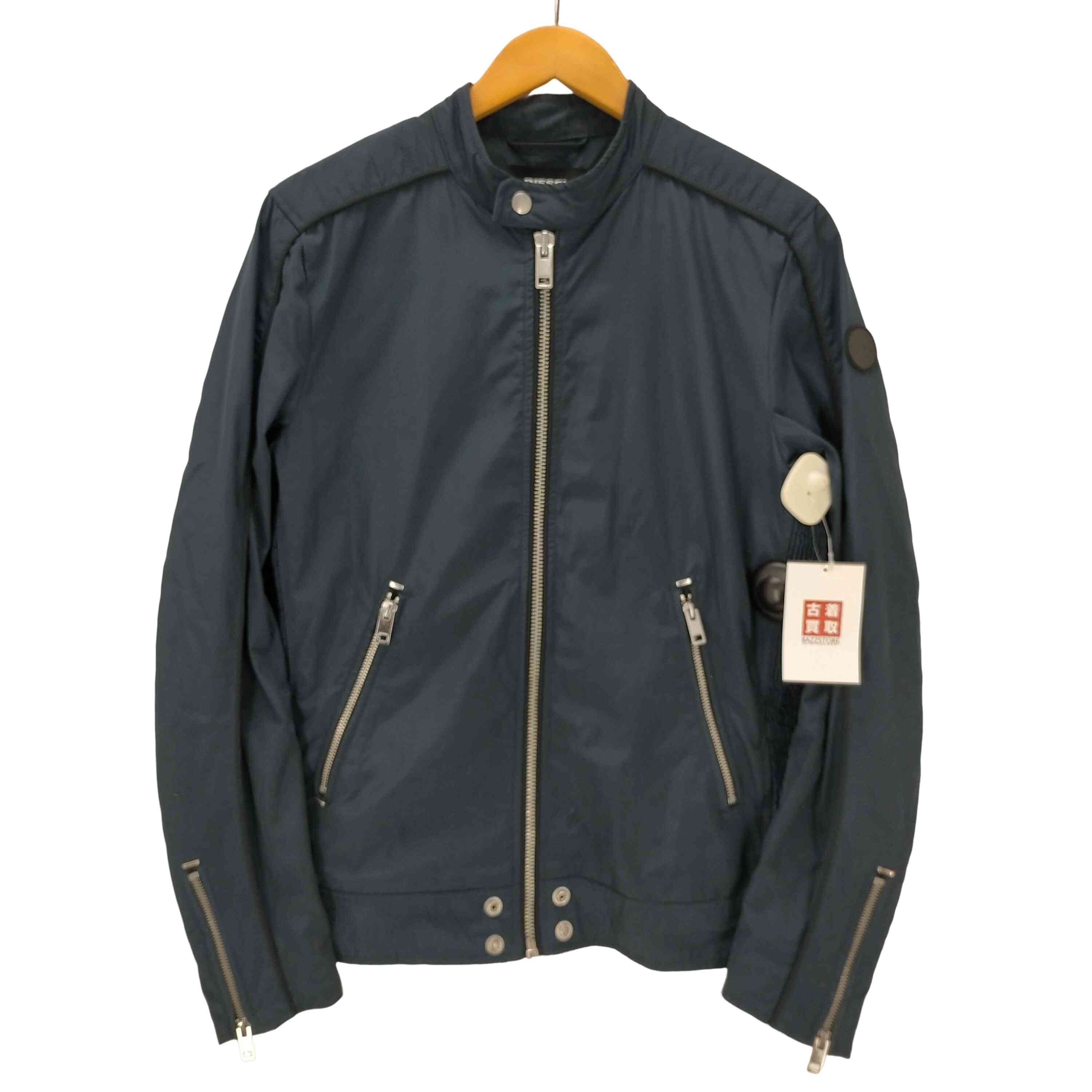 ロゴ エンブレム アーム パイピング ギャザー 切り替え スイッチング ナイロン ライダース ジャケット ブルゾン Y2K【1141982972394】