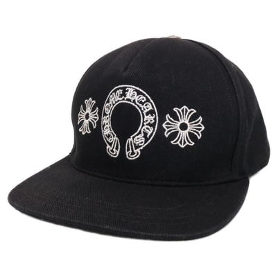 Chrome Hearts Baseball Cap Horseshoe & Cross "Black/White"