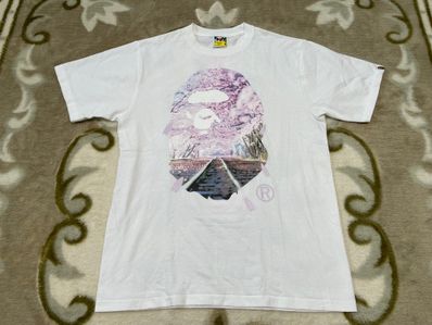 A BATHING APE SAKURA PHOTO APE HEAD TEE "White"