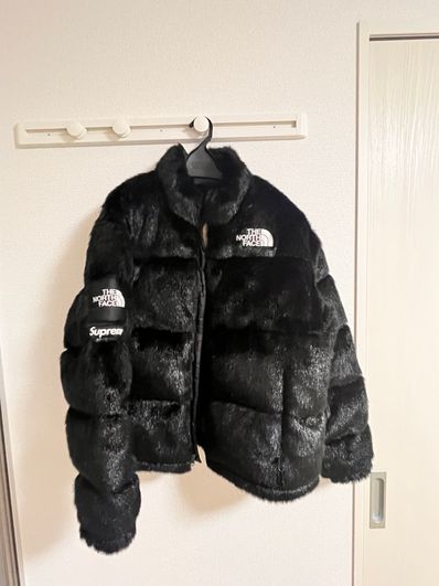 Supreme x The North Face Faux Fur Nuptse Jacket "Black"