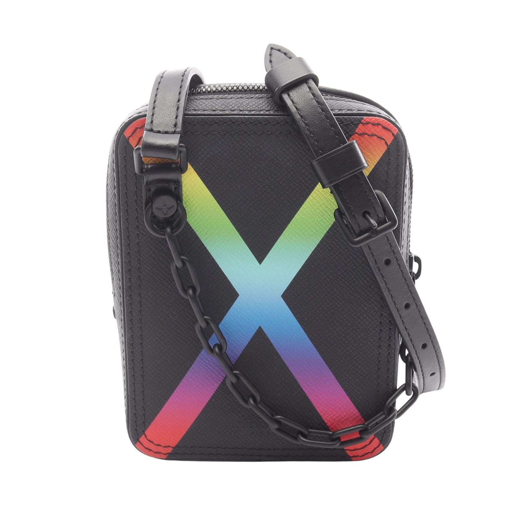 ルイ・ヴィトン LOUIS VUITTON ダヌーブメッセンジャー ショルダーバッグ バッグ レザー タイガ ノワール メンズ ブラック系 M30332 【中古】
