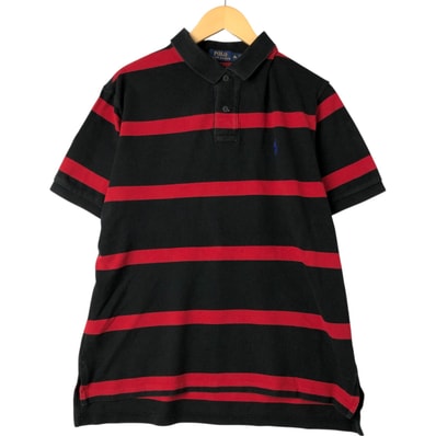 古着 ラルフローレン Ralph Lauren POLO RALPH LAUREN 半袖 ボーダー ポロシャツ メンズXL相当/eaa551546