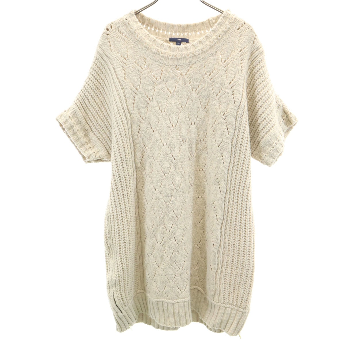GAP ギャップ 半袖 ニット ワンピース M/L ベージュ