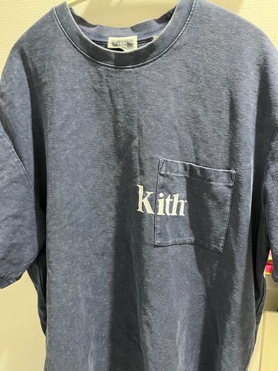 KITH ポケットTシャツ ビンテージ風 ネイビー