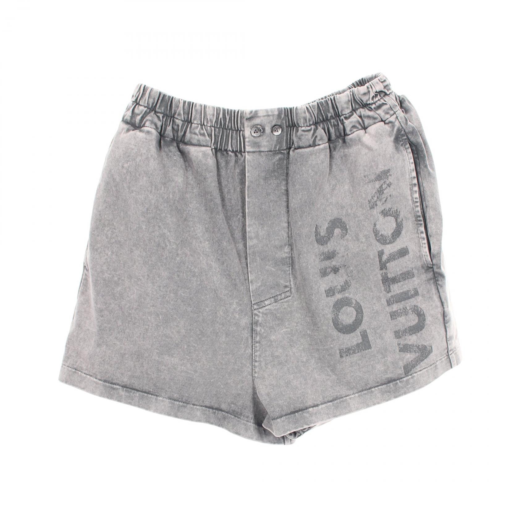 ルイ・ヴィトン LOUIS VUITTON ロゴ ショート パンツ 衣料品 ボトムス コットン グレー レディース グレー系 RW252WW GPV FTJP06 【中古】