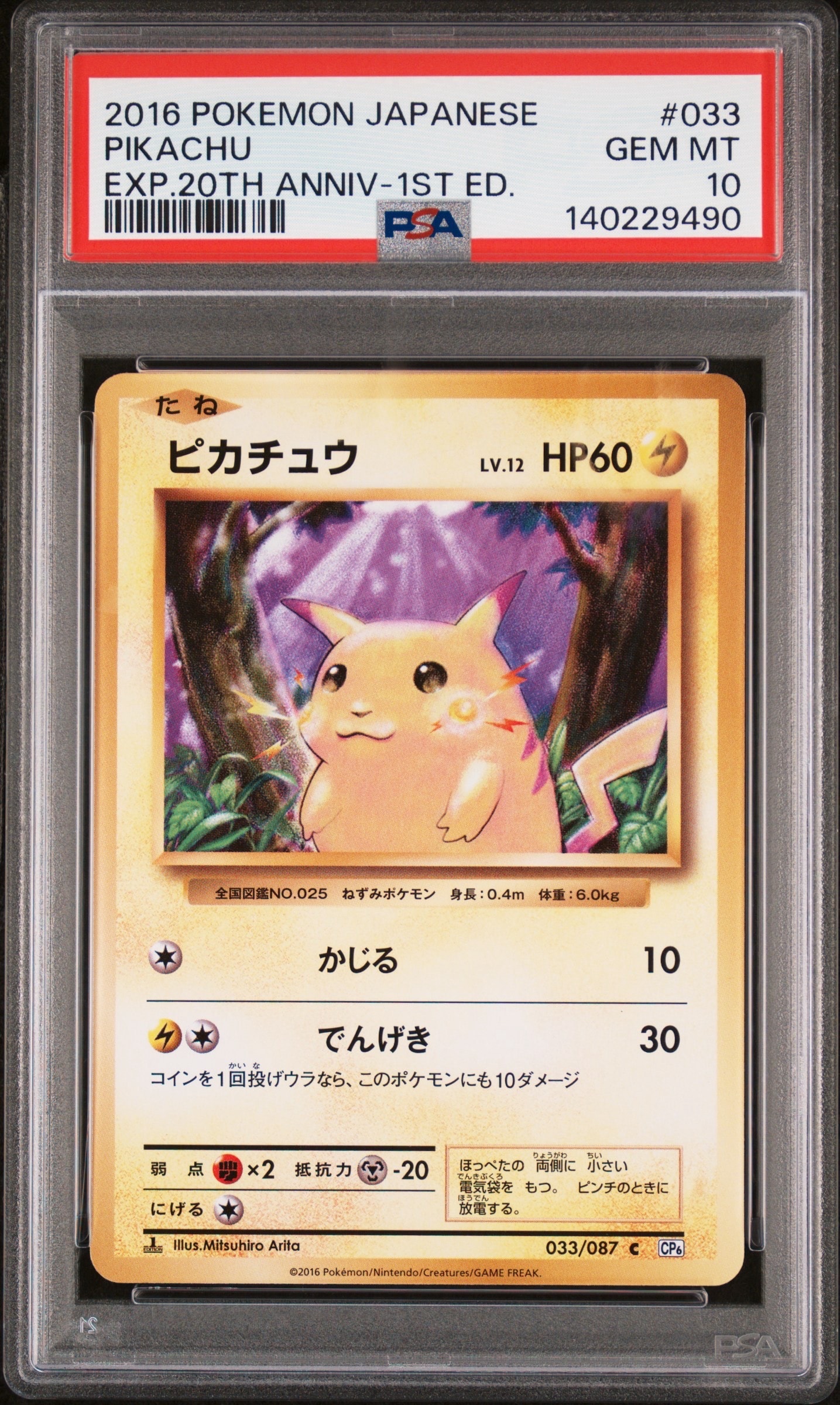 ピカチュウ C :1ED [CP6 033/087](コンセプトパック「ポケットモンスターカードゲーム 拡張パック 20th Anniversary」)