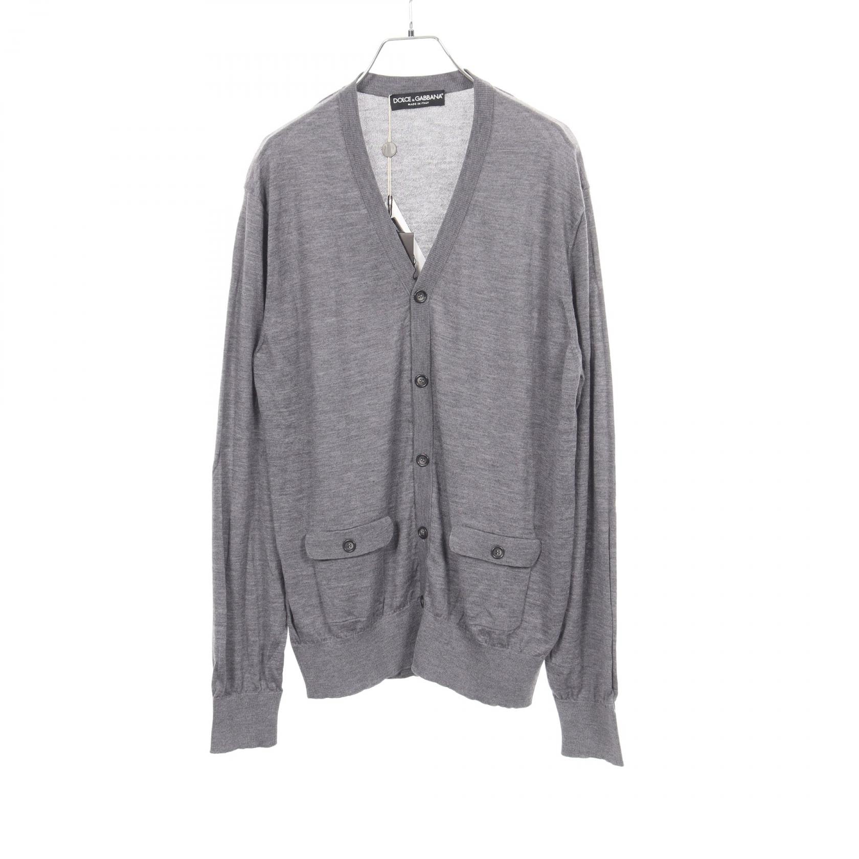 ドルチェアンドガッバーナ DOLCE & GABBANA カーディガン 衣料品 トップス カシミヤ メンズ グレー系 GMC08K 【中古】