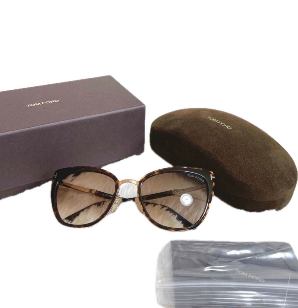 未使用 トムフォード コンビフレーム 総柄 付属完備 サングラス ブラウン