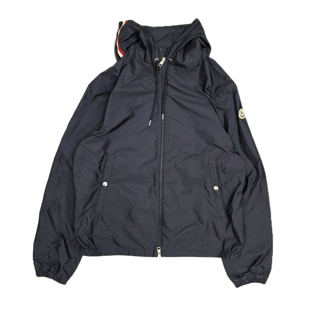 MONCLER モンクレール Grimpeurs ジャケット ウインドブレーカー トリコロール ロゴワッペン ナイロンジャケット J10911A00090 ナイロン ネイビー  メンズ【中古】