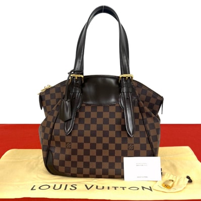 LOUIS VUITTON ルイヴィトン ヴェローナMM ダミエ レザー PVC ハンドバッグ ブラウン
71934