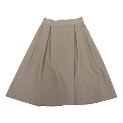 FOXEY フォクシー スカート 24531-APSAN64-2 フレア Aライン プリーツ スカート ベージュ系 38【中古】