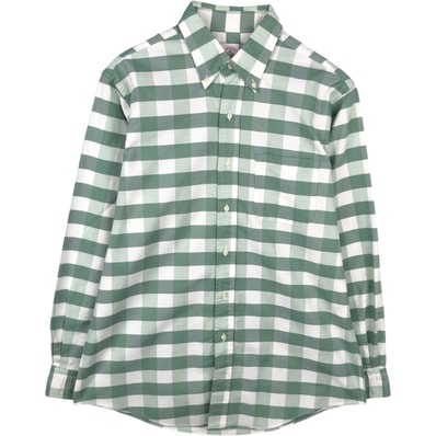 古着 ブルックスブラザーズ Brooks Brothers Est.1818 長袖 ボタンダウンチェックシャツ USA製 メンズL相当/eaa652152