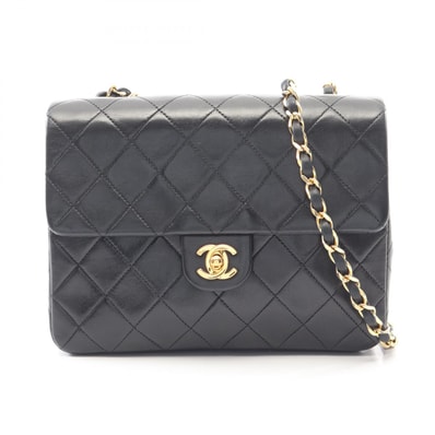 シャネル CHANEL ミニマトラッセ20 ショルダーバッグ バッグ ラムスキン(羊革) レディース ブラック系 【中古】