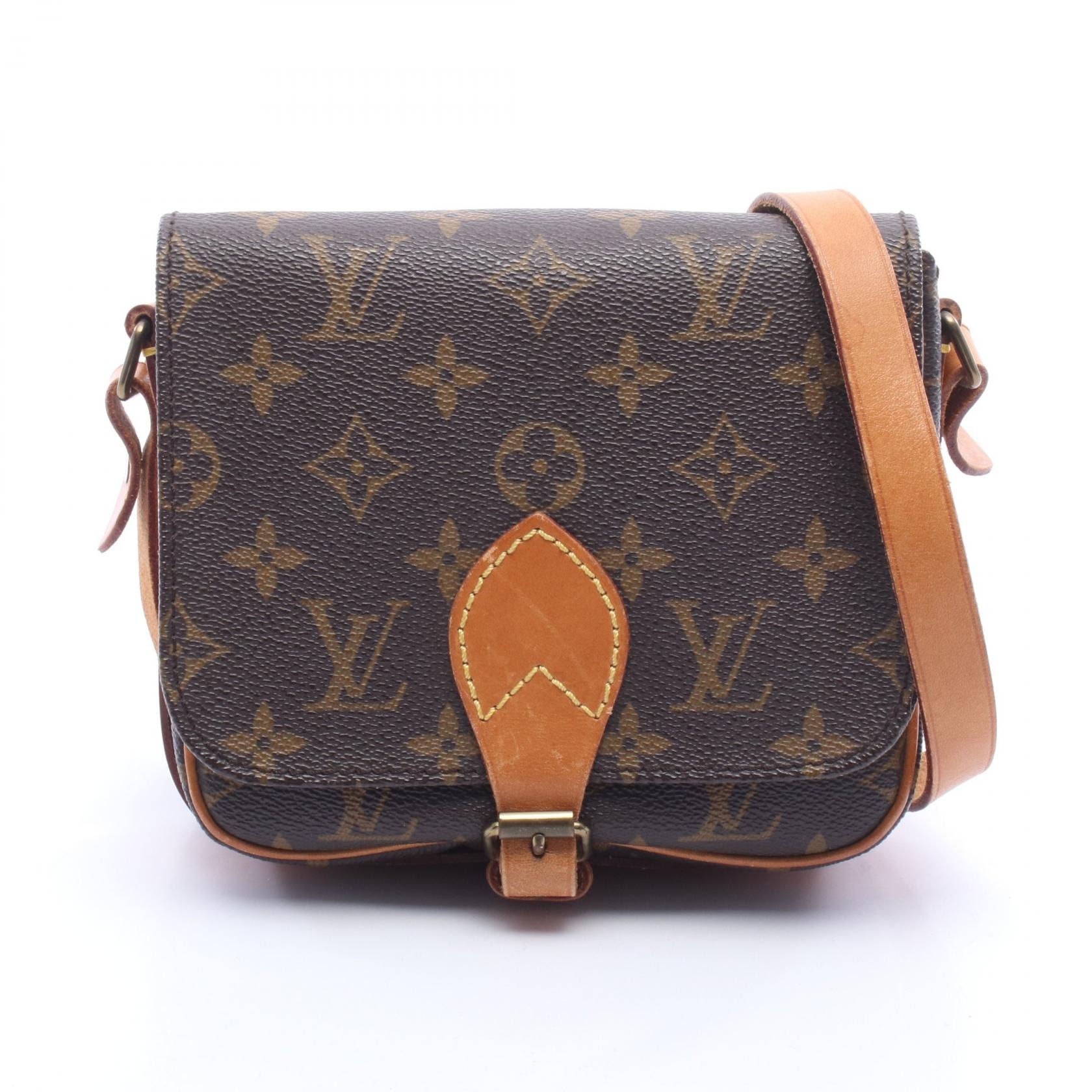 ルイ・ヴィトン LOUIS VUITTON カルトシエールPM ショルダーバッグ バッグ PVCコーティングキャンバス レザー モノグラム レディース ブラウン系 M51254 【中古】