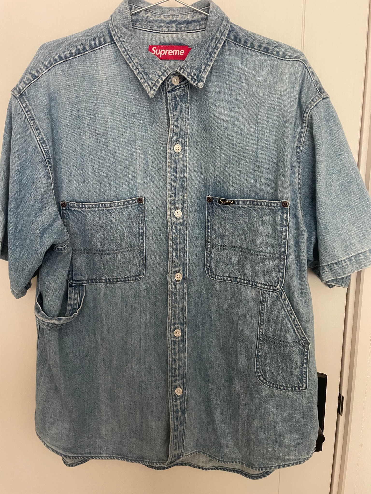 Supreme Loose Fit S/S Denim Painter Shirt "Washed Blue"