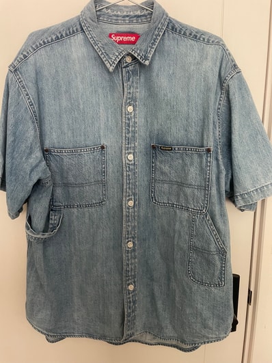 Supreme Loose Fit S/S Denim Painter Shirt "Washed Blue"