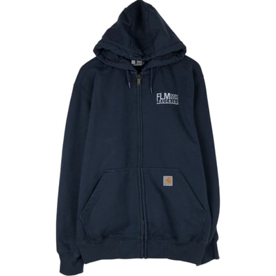 古着 カーハート Carhartt Loose Fit FL Moore & Sons, Inc. アドバタイジング スウェットフルジップパーカー メンズL相当/eaa630442