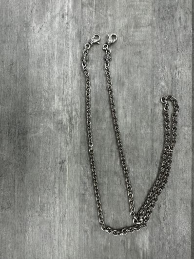 Chrome Hearts 2 Clip Mask Paper Chain "Silver"