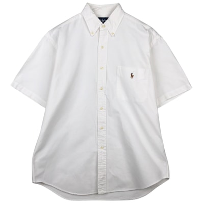 古着 ラルフローレン Ralph Lauren BLAKE 半袖 ボタンダウンシャツ メンズM相当/eaa641026