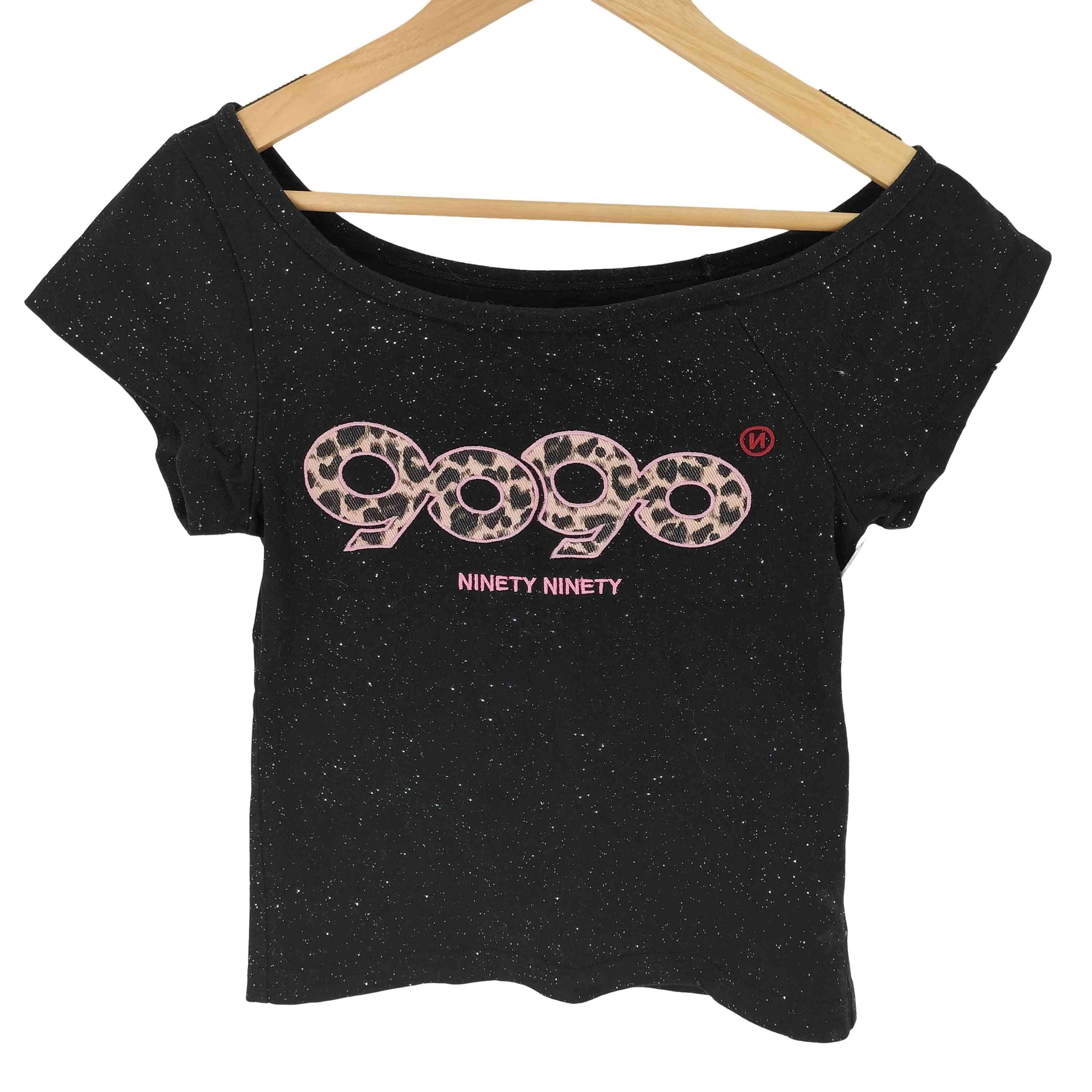 OG Logo Of f Shoulder Glitter Tee【1143769699135】