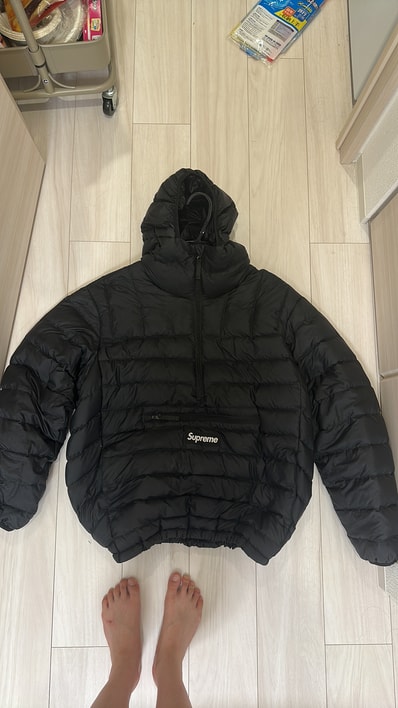 Supreme Micro Down Half Zip Hooded Pullover "Black" (24FW)