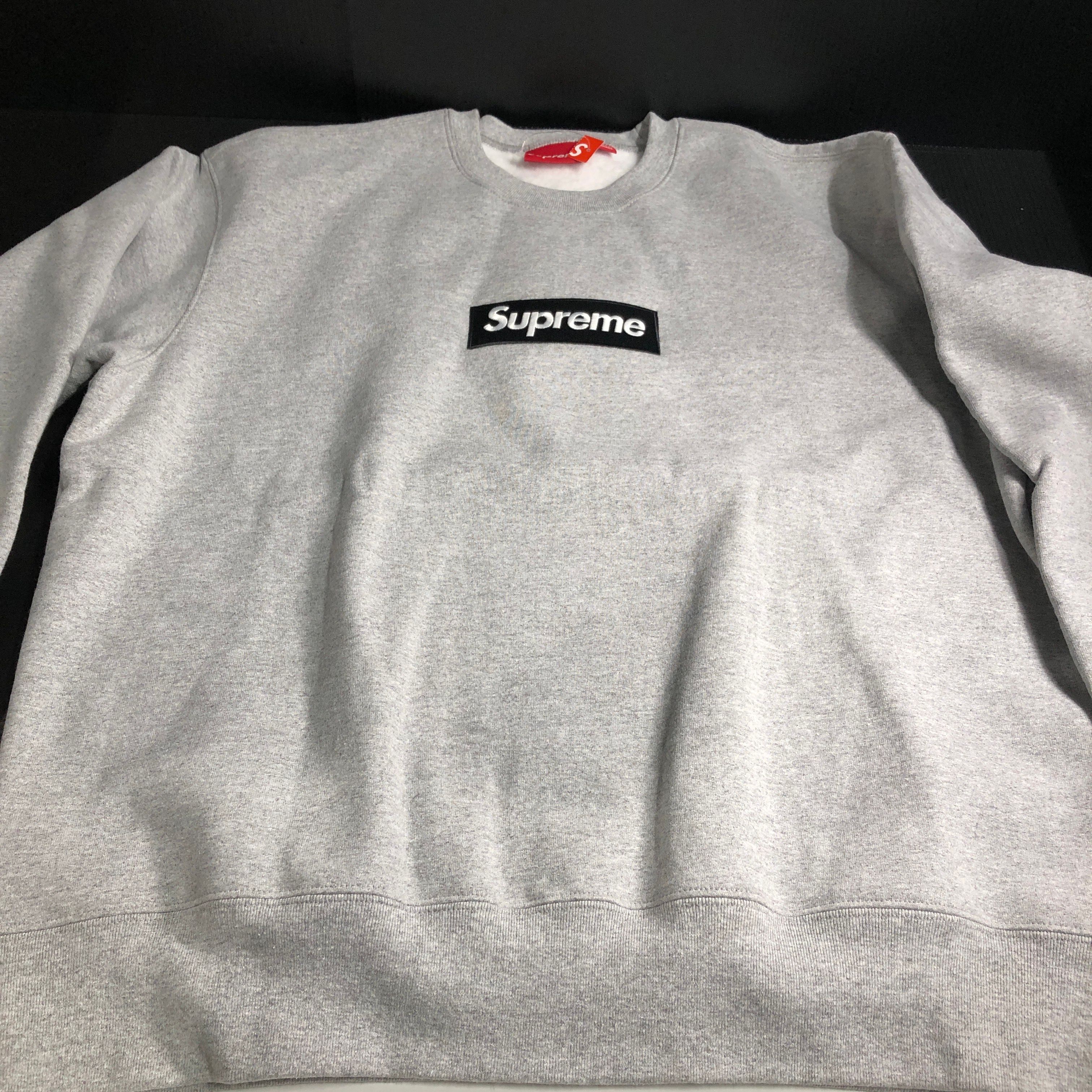 Supreme Box Logo Crewneck "Heather Grey" (22FW)