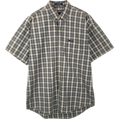 古着 ラルフローレン Ralph Lauren CHAPS チャップス 半袖 ボタンダウン チェックシャツ メンズL相当/eaa655247
