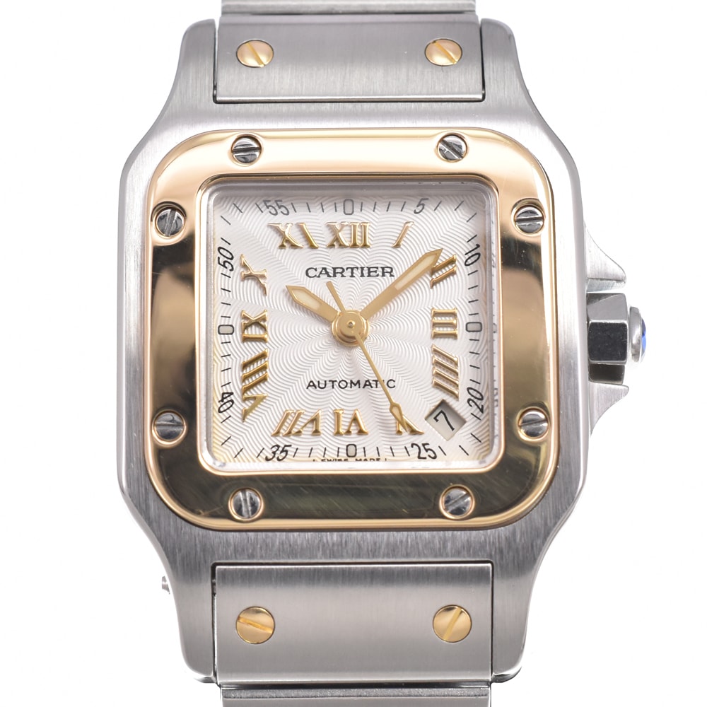 カルティエ CARTIER W20045C4 サントスガルベ SM シルバー 自動巻き レディース 美品 腕時計 L#150994