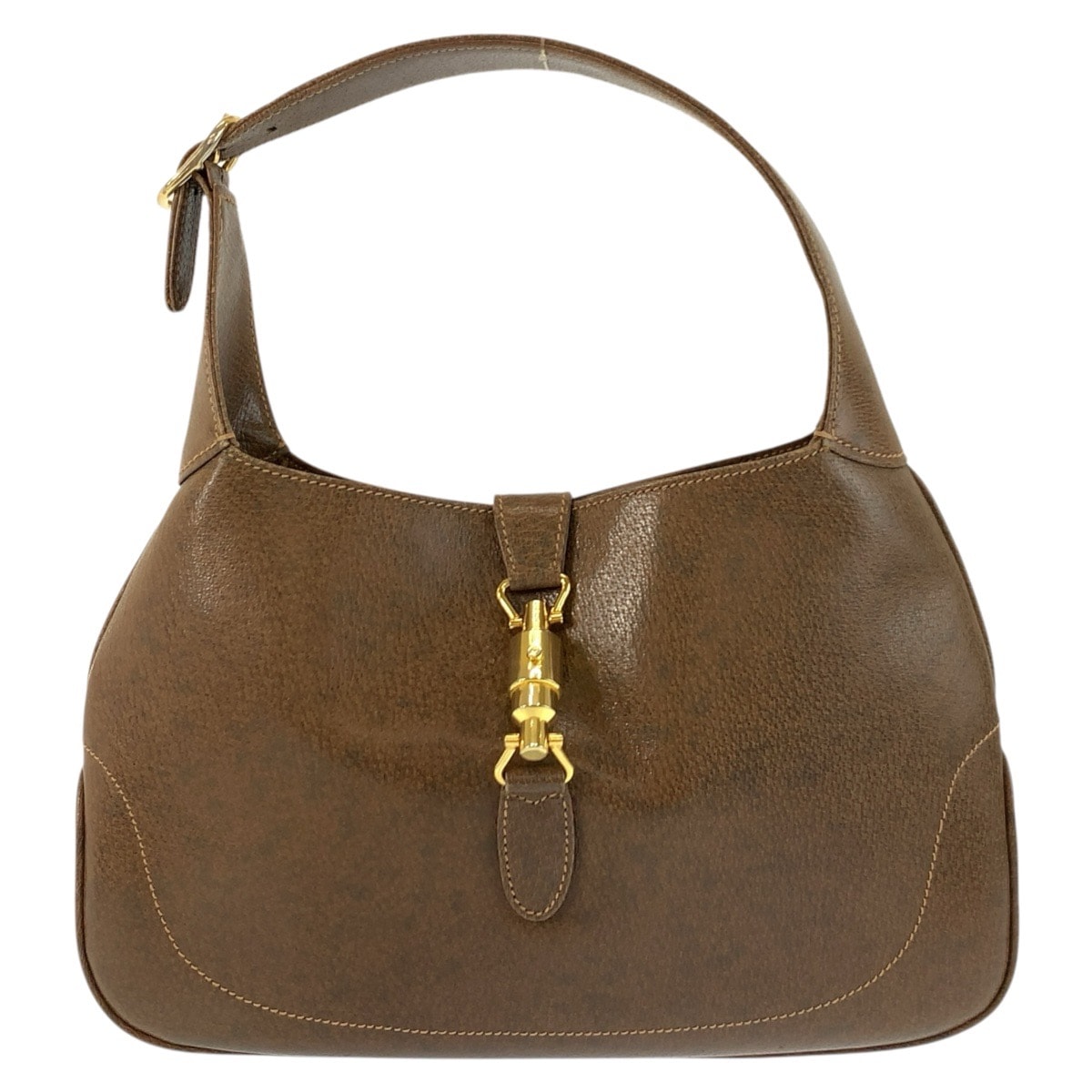 美品 GUCCI グッチ ヴィンテージ ジャッキー ブラウン ゴールド金具 レザー ショルダーバッグ ハンドバッグ 602849 【中古】