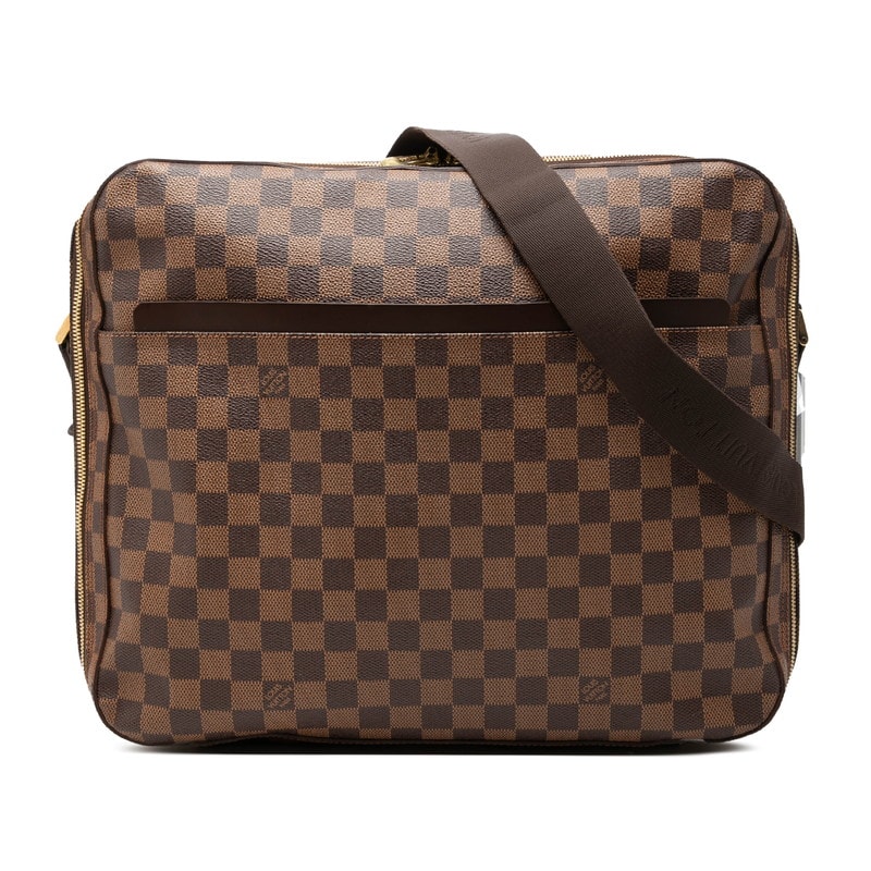 ルイ ヴィトン ダミエ ドルソドゥロ 斜め掛け ショルダーバッグ N45251 ブラウン PVC レザー レディース LOUIS VUITTON 【中古】