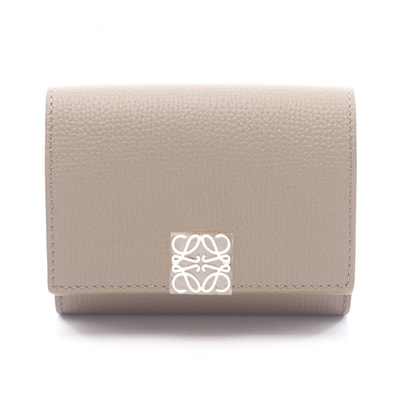 ロエベ LOEWE アナグラム トライフォールド ウォレット 三つ折り財布 財布 レザー レディース グレー系 C821TR2X163170 【新品】