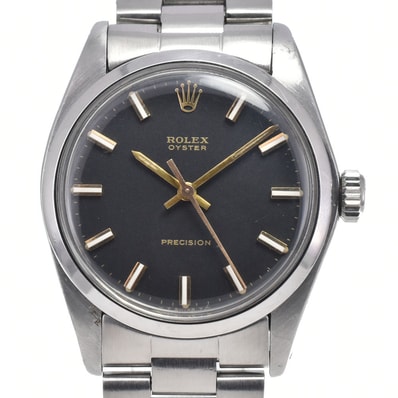 ロレックス ROLEX 6426 ヴィンテージ オイスター プレシジョン Cal.1225 ブラック 手巻き メンズ 腕時計 Q#147667