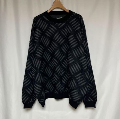 TIGHTBOOTH Checker Plate Mohair Sweater "Black"