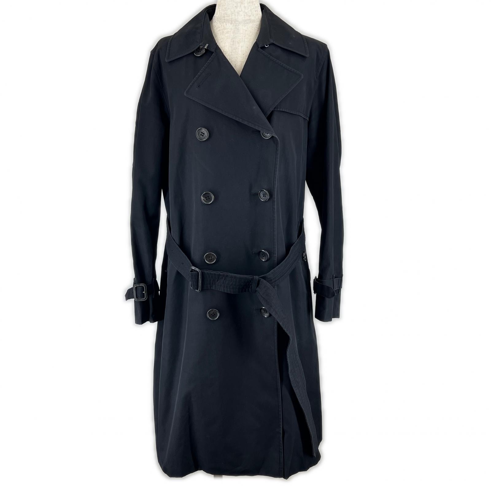 良品 バーバリーロンドン トレンチコート ブラック レディース 46