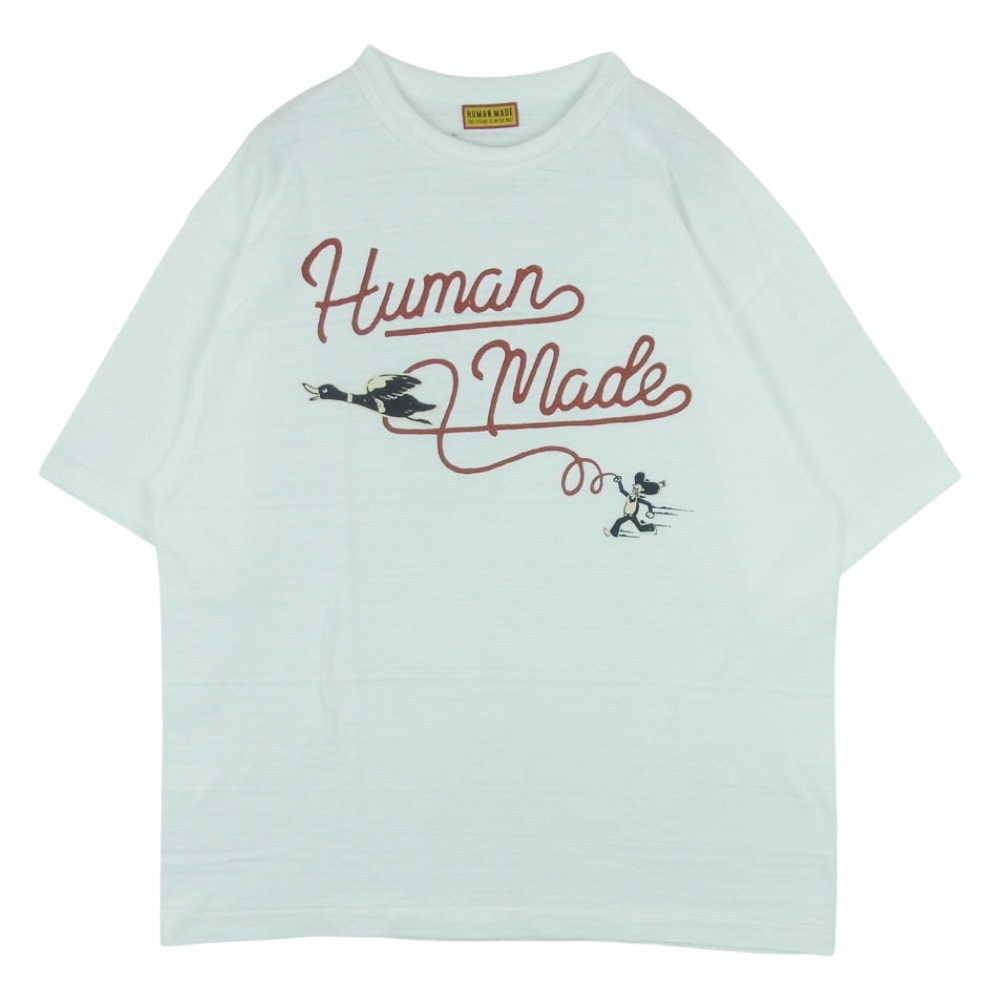 HUMAN MADE ヒューマンメイド HM30TE017 GRAPHIC T-SHIRT グラフィック 半袖 Tシャツ スラブ 生地 ホワイト系 2XL【新古品】【未使用】【中古】
