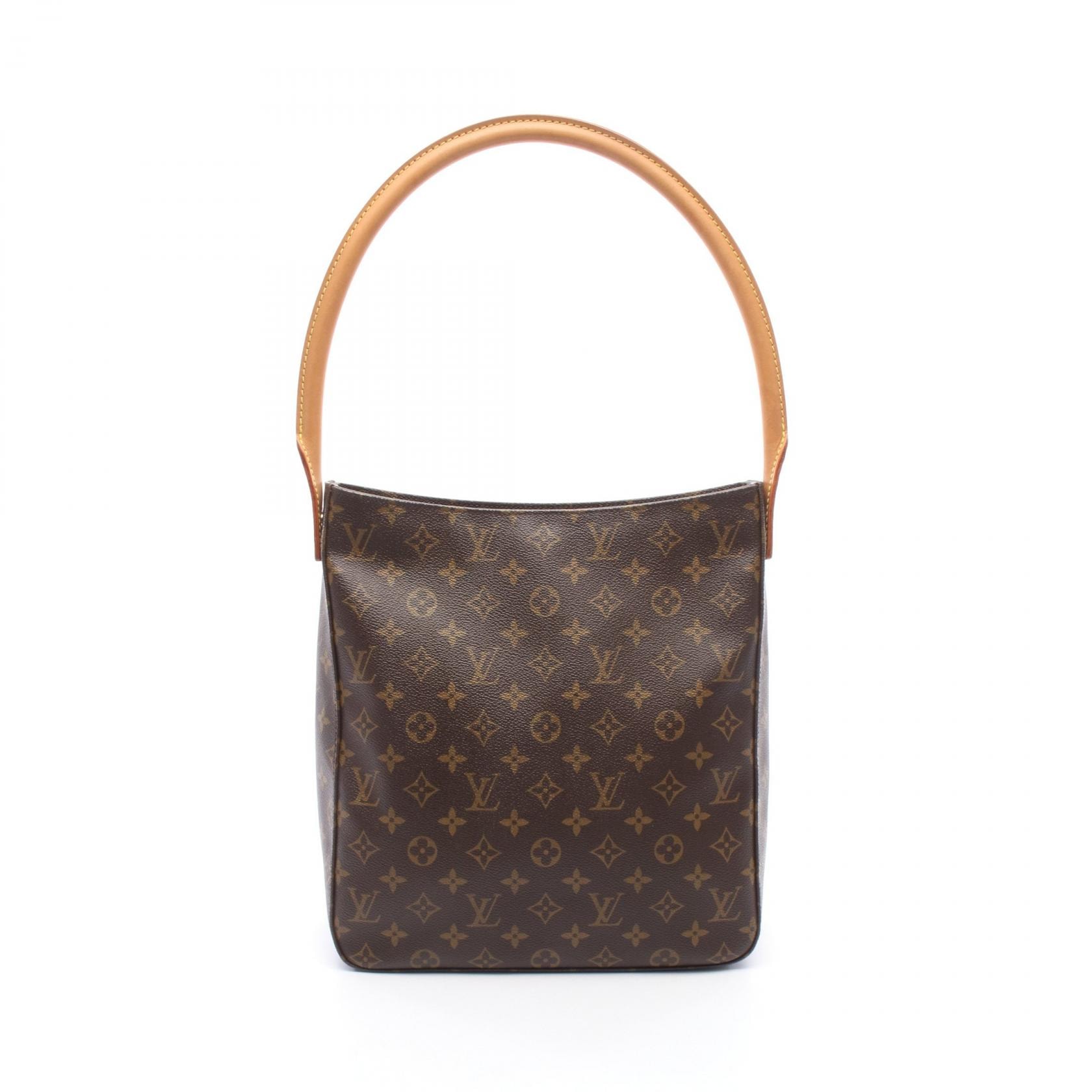 ルイ・ヴィトン LOUIS VUITTON ルーピングGM ショルダーバッグ バッグ PVCコーティングキャンバス レザー モノグラム レディース ブラウン系 M51145 【中古】